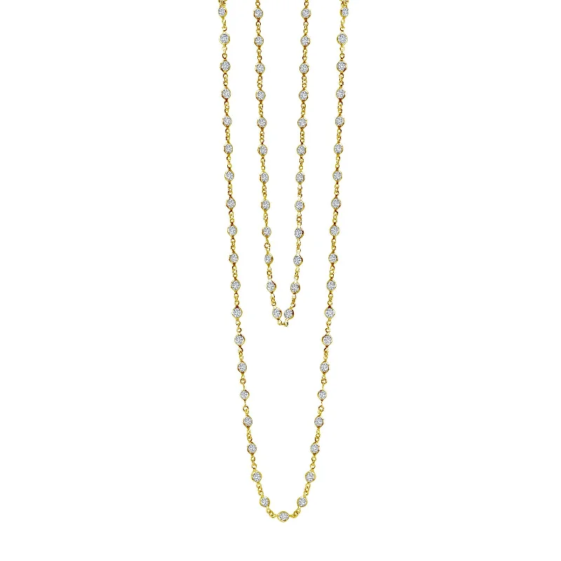 Tide shape necklaces-Lafonn Stackables Diamond Necklace N0009CLG36