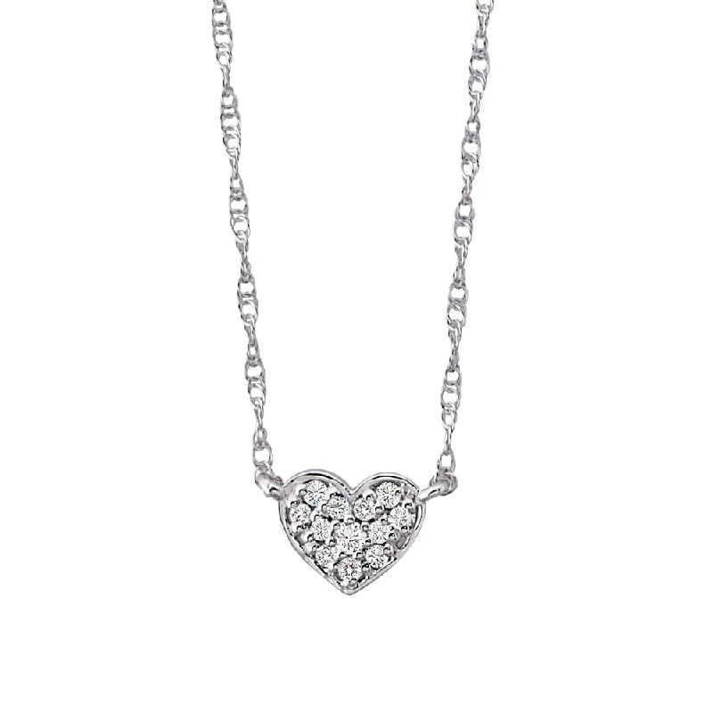 Cosmic charm necklaces-Small Heart Diamond Necklace