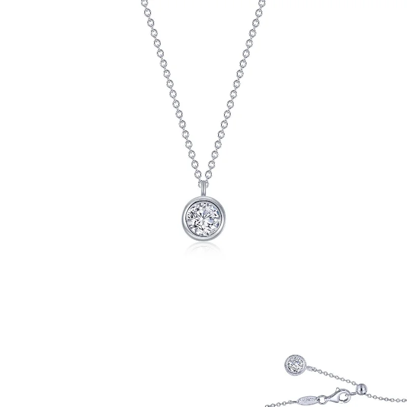 Playful bead necklaces-Lafonn Classic Round Diamond Necklace N0314CLP16