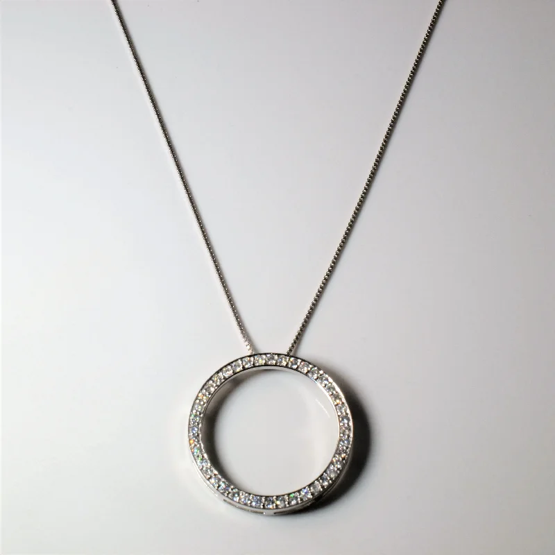 Fox charm necklaces-Diamond Eternity Pendant Necklace | 0.70ctw | 20"|