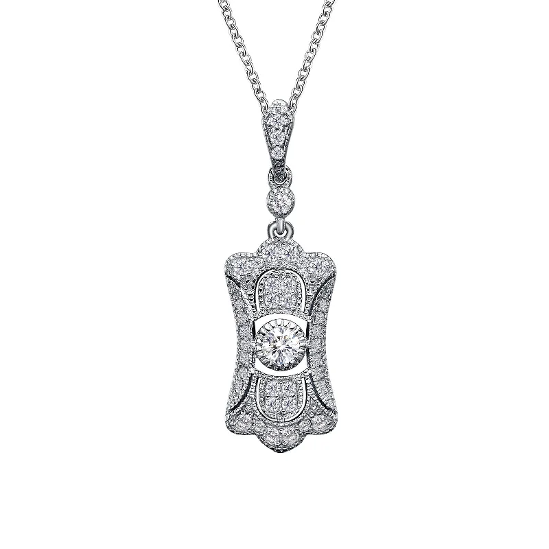 Bali style necklaces-Lafonn Heritage Diamond Necklace P0229CLP20