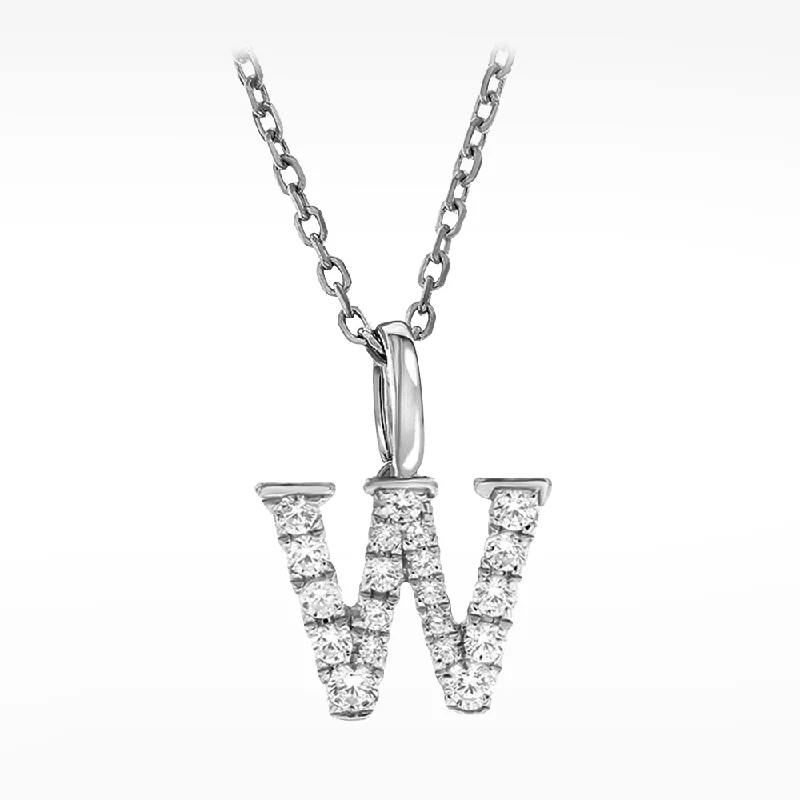 Sleek design necklaces-Love Letters W Necklace