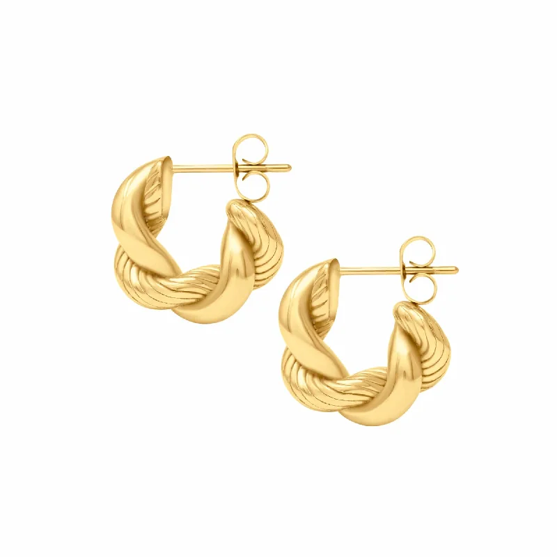 Bead weave earrings-Freya Hoop Earrings