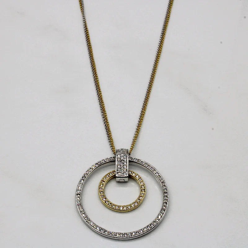 Shiny crystal necklaces-Effy' Two Toned Diamond Necklace | 0.65ctw | 18" |