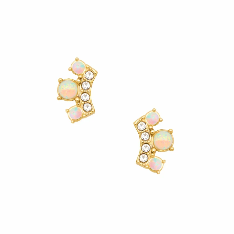 Shiny stud earrings-Clarissa Opal Stud Earrings