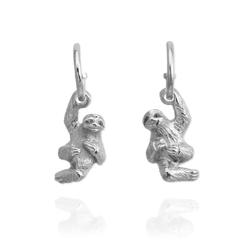 Sleek drop earrings-Sloth Earrings