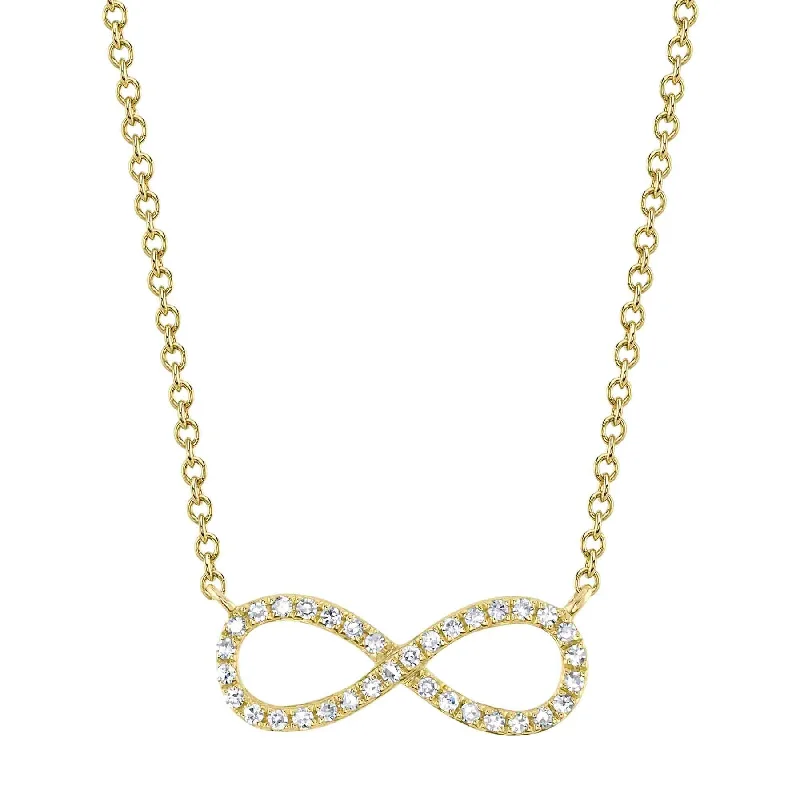 Twine weave necklaces-Diamond Infinity Sign 4690146