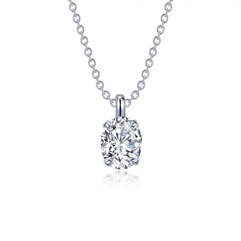 Smooth pendant necklaces-Lafonn Classic Diamond Necklace P0272CLP20