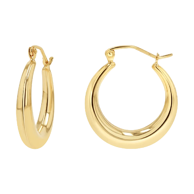 Coil knot earrings-Tapered Hoop Earrings