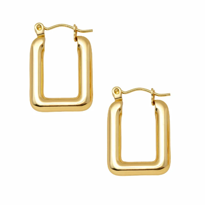 Layered tier earrings-Silhouette Hoop Earrings