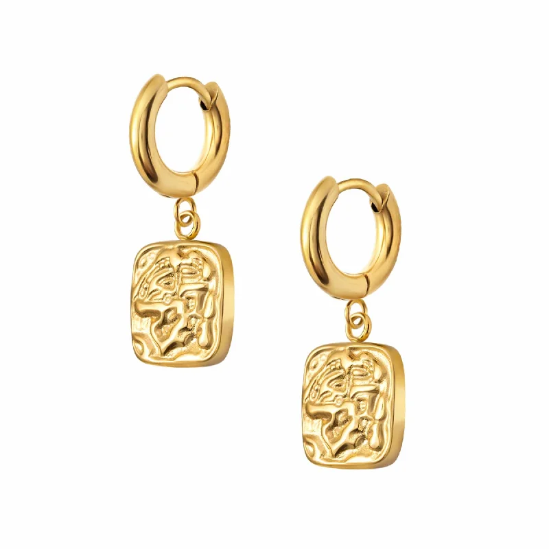 Pink gold earrings-Cayman Hoop Earrings