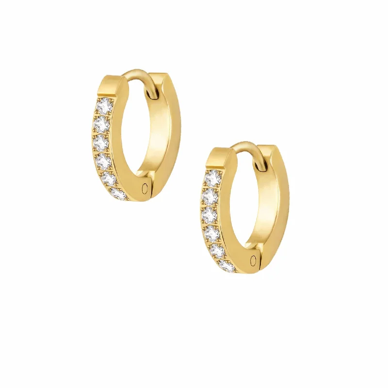 Heavy hoop earrings-Spring Hoop Earrings