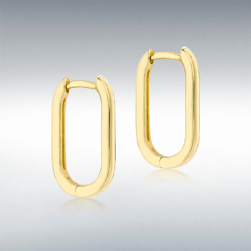 Wanderer weave earrings-Creole Hoop Earrings in 9K Gold