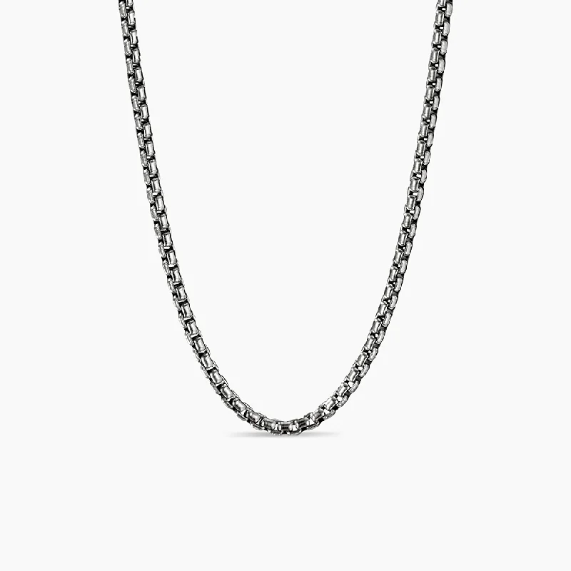 Heavy gem necklaces-David Yurman Box Chain Necklace