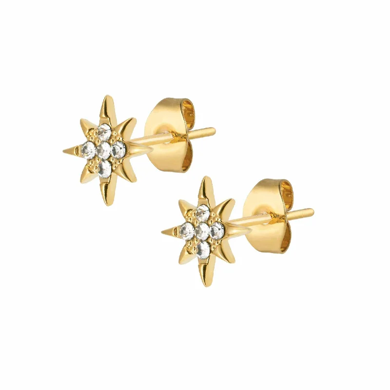 Glossy gold earrings-Orion Stud Earrings