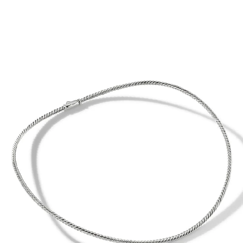 Polished name necklaces-David Yurman Sculpted Cable Necklace