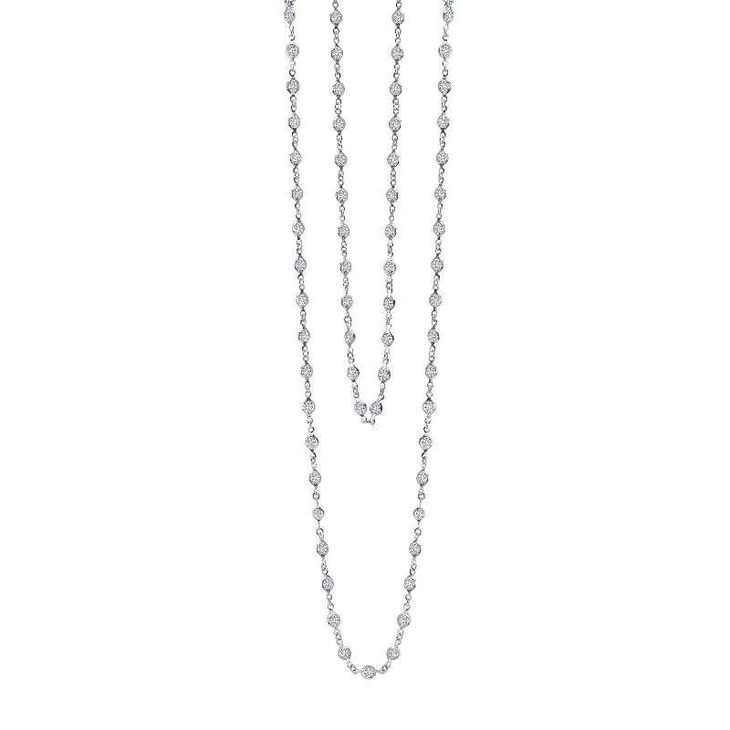 Coiled wire necklaces-Lafonn Stackables Diamond Necklace N0009CLP16