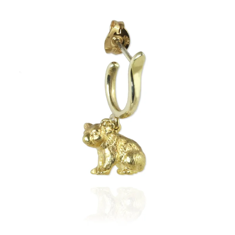 Dual-tone earrings-Koala Earring