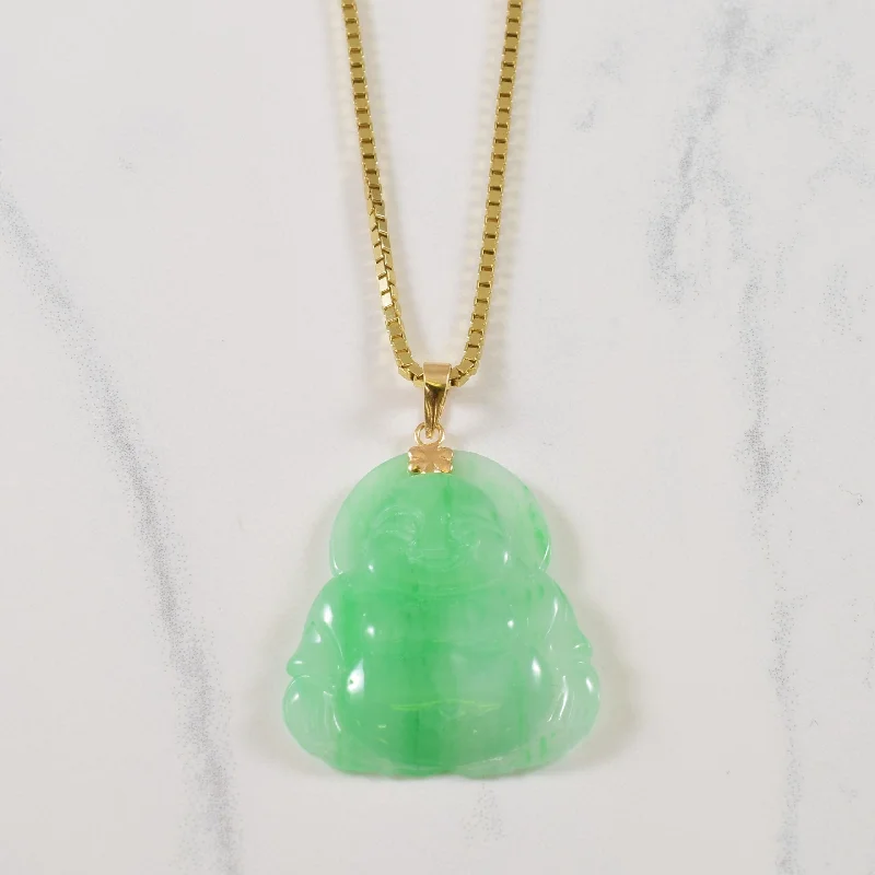 Bold art necklaces-Carved Jadeite Necklace | 30.00ct | 15.5" |