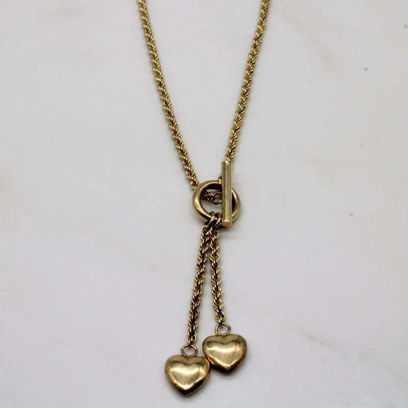 Sapphire stone necklaces-10k Yellow Gold Heart Necklace | 18" |