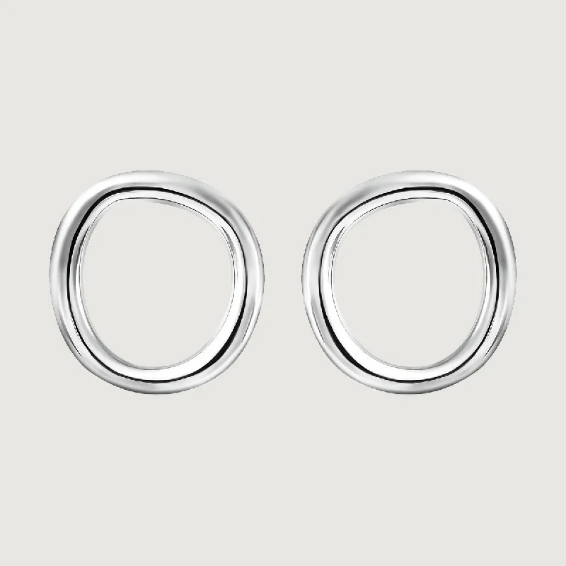 Coil knot earrings-Molto Round Stud Earrings