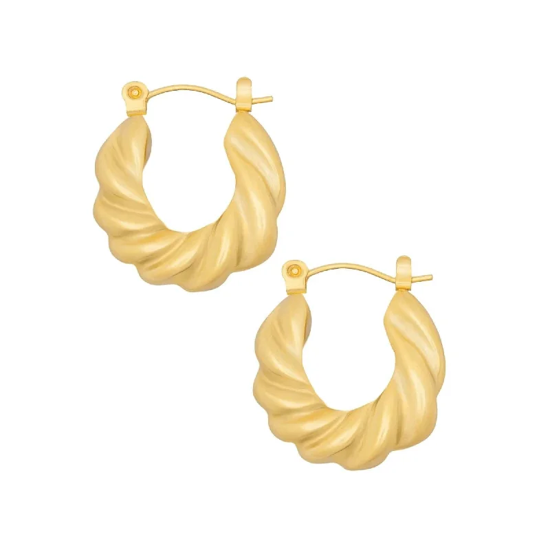 Leaf hoop earrings-Erin Hoop Earrings