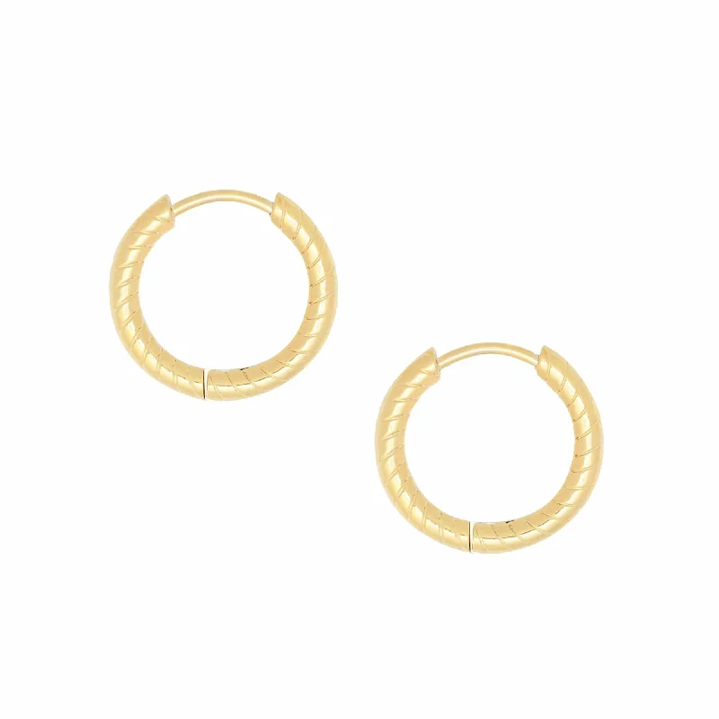 Topaz stone earrings-Daze Hoop Earrings