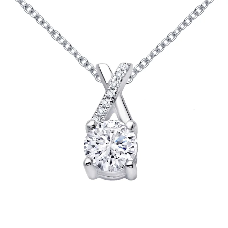 Polished name necklaces-Lafonn Classic Round Diamond Necklace P2013CLP18