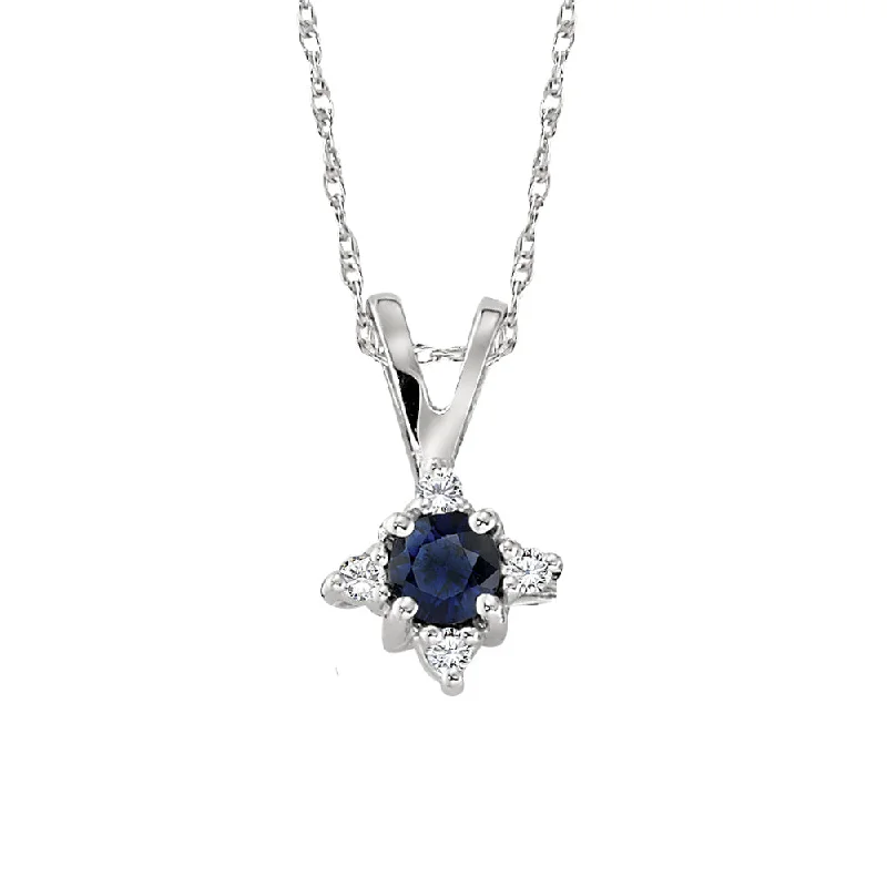 Vivid gem necklaces-Sapphire and Diamond Necklace