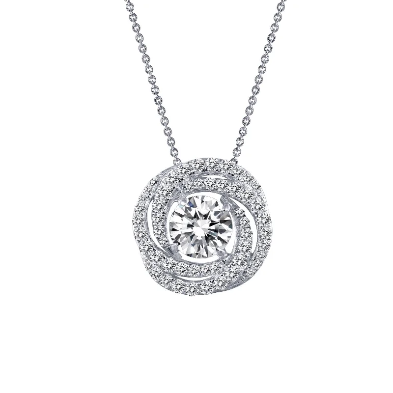 Heavy bib necklaces-Lafonn Classic Round Diamond Necklace P0185CLP18