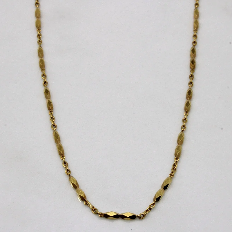 Woven knot necklaces-18k Gold Link Necklace | 16" |