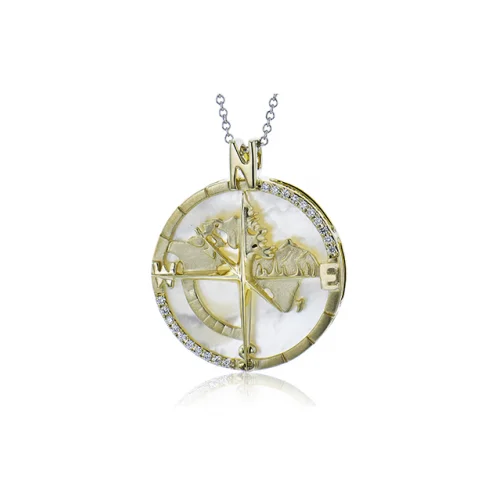 Sleek bar necklaces-Zeghani Zodiac Signs Constellation Necklace Zp1204