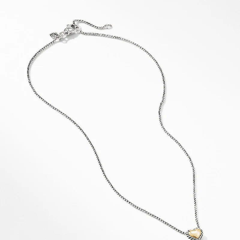 Leaf motif necklaces-David Yurman Cable Cookie Classic Heart Necklace