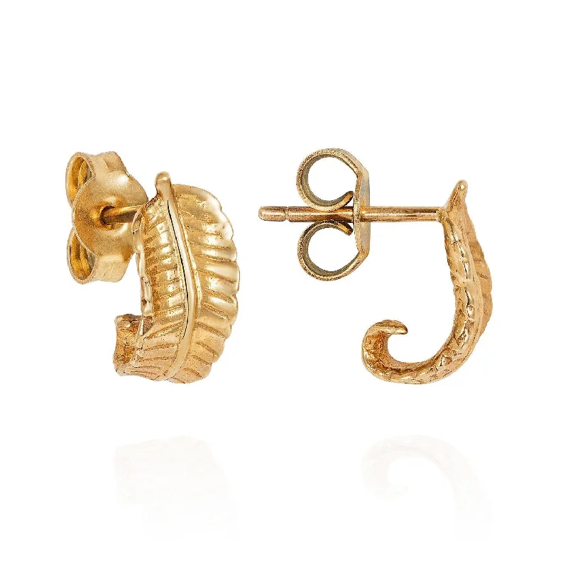 Solid bar earrings-Vermeil Fern Earrings by Yasmin Everley