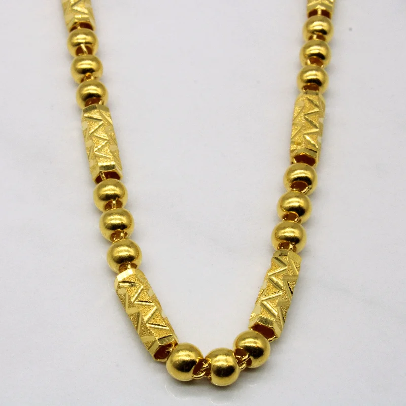 Shiny crystal necklaces-24k Yellow Gold Necklace | 24" |