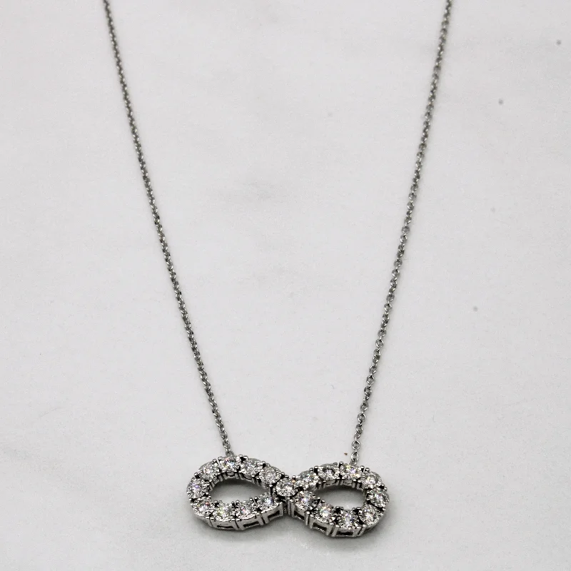 Onyx drop necklaces-Diamond Infinity Pendant Necklace | 0.25ctw | 18" |