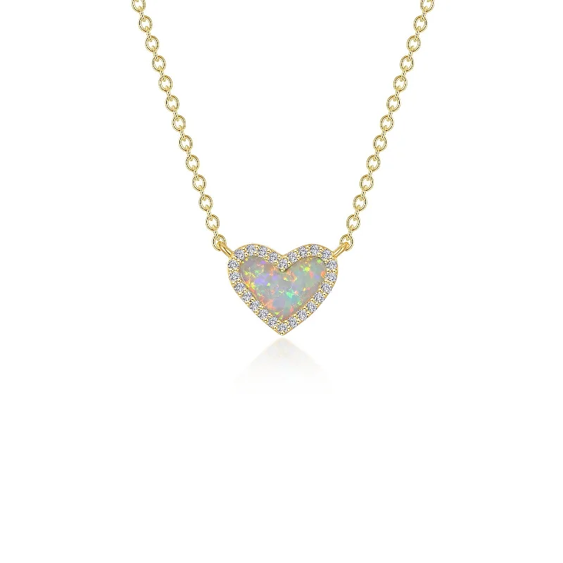 Lunar star necklaces-Lafonn Classic Opal Necklace N0331OPG20