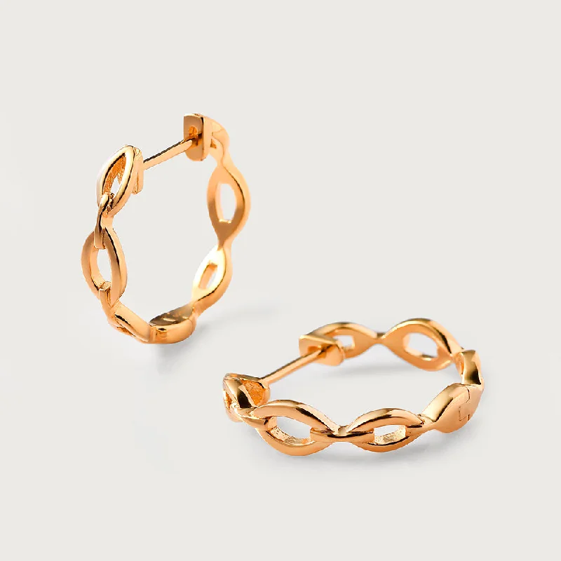 Fine star earrings-Molto Multi Link Hoop Earrings