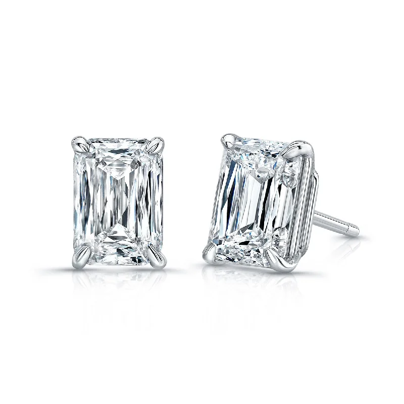 Flat medallion earrings-Round Cornered Modified Brilliant Cut Diamond Studs