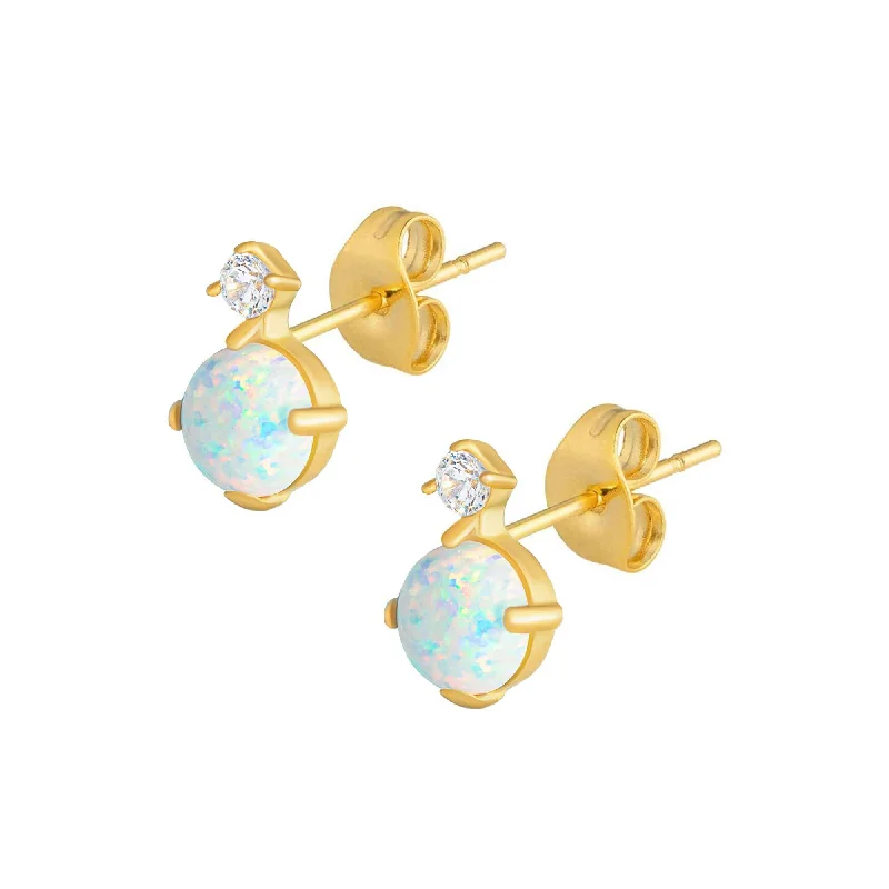 Tide drop earrings-Atlas Opal Stud Earrings