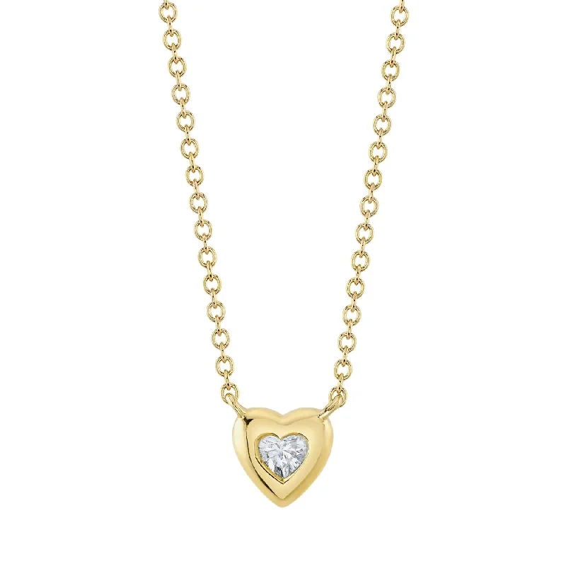 Coiled wire necklaces-Diamond Heart 4690115