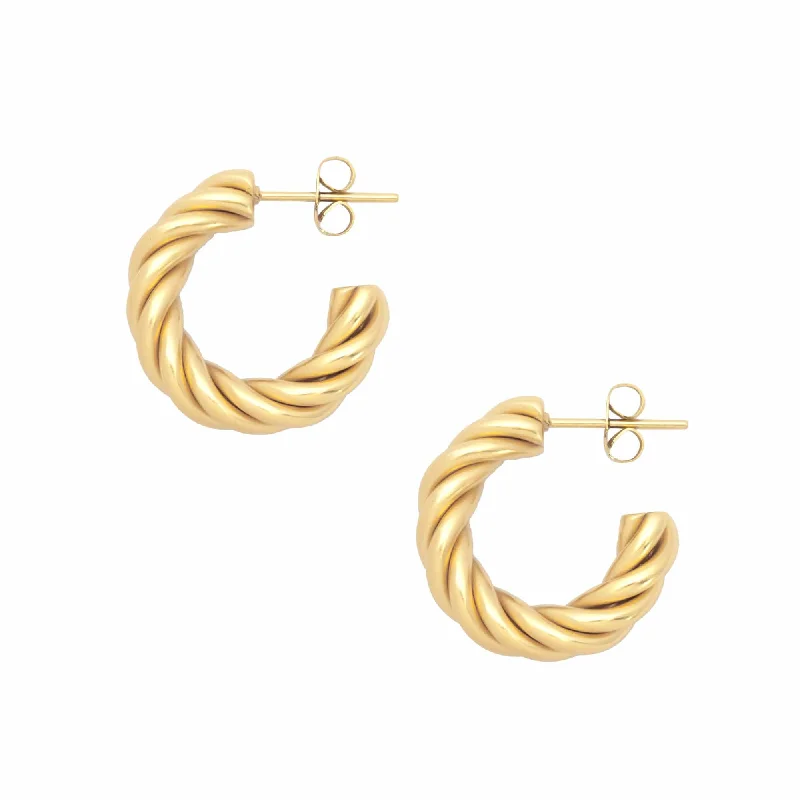 Onyx earrings-Cody Hoop Earrings