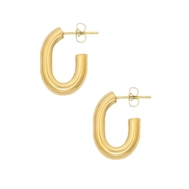 Tide design earrings-Lagoon Hoop Earrings