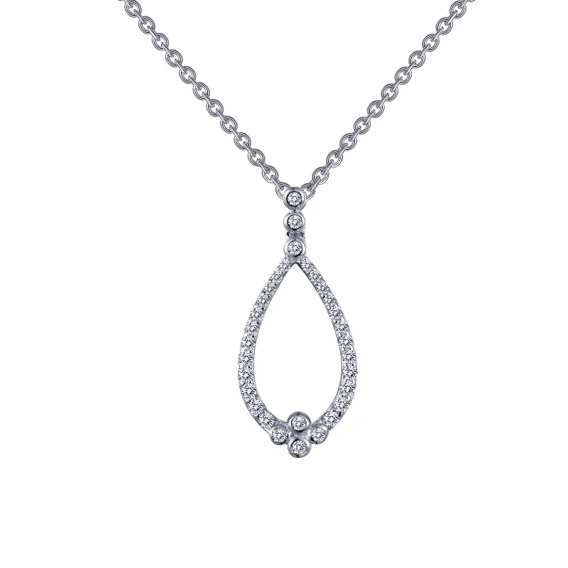 Half moon necklaces-Lafonn Classic Diamond Necklace N0037CLP18