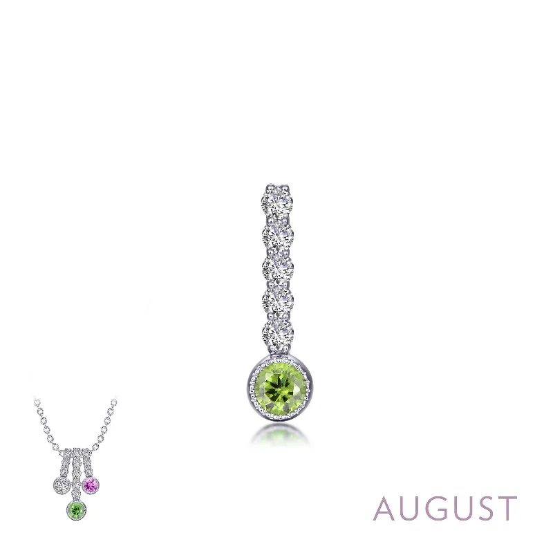 Spirit eye necklaces-Lafonn Birthstone Peridot August Necklace BP003PDP00