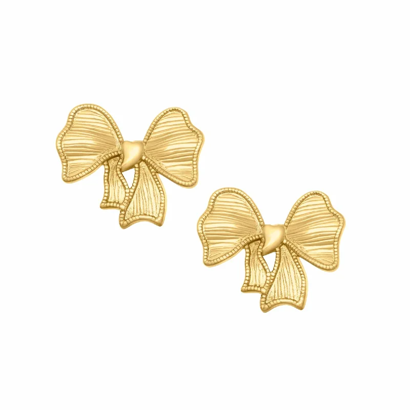 Topaz stud earrings-Marci Bow Stud Earrings