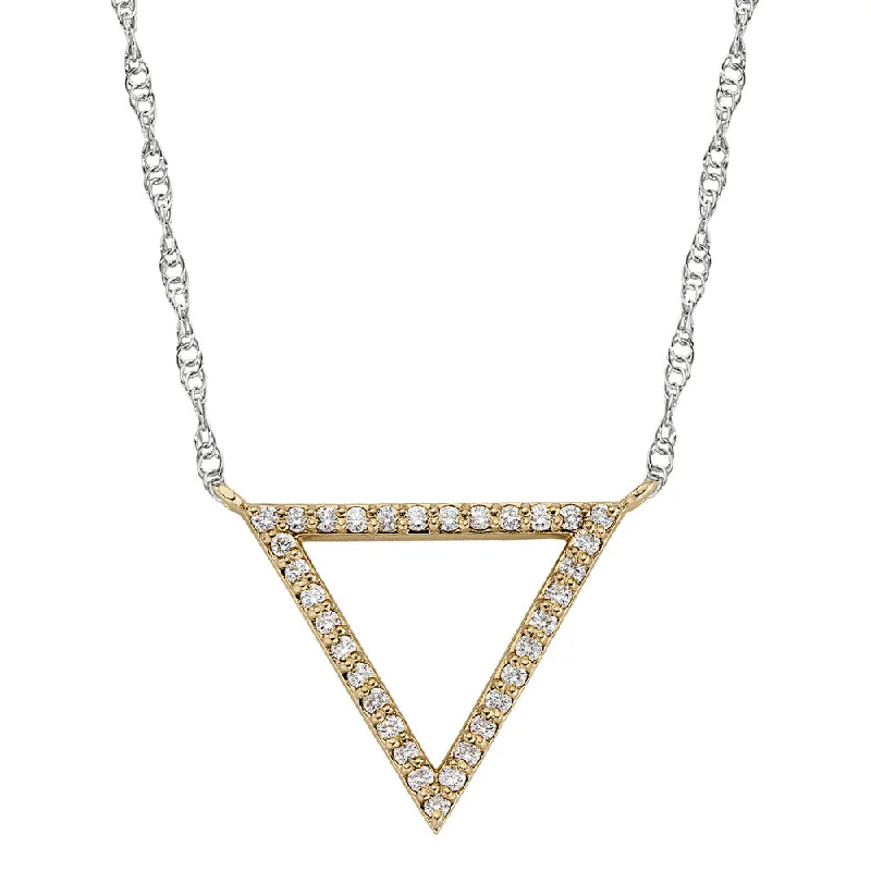 Tribal beaded necklaces-Triangle Diamond Necklace