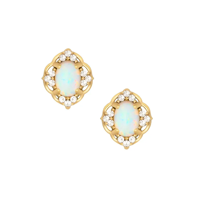 Fine wing earrings-Oceana Opal Stud Earrings