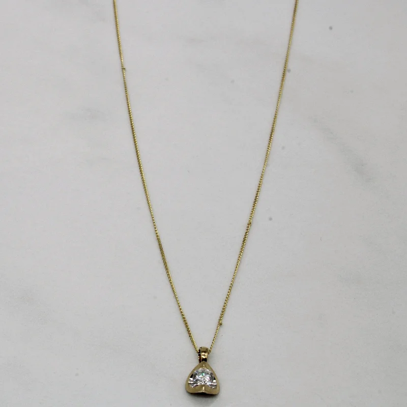 Tiered chain necklaces-Tension Set Diamond Pendant & Necklace | 0.19ct | 18" |