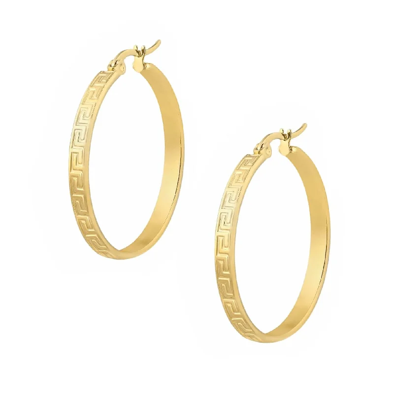 Dual-tone earrings-Morocco Hoop Earrings